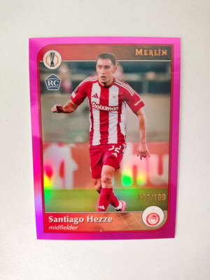 Topps Merlin Santiago Hezze Rookie Card like new with sleeve and top loader