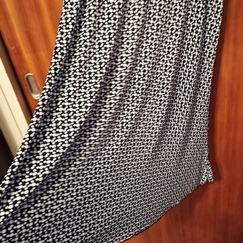 Volume One midi floral skirt, black and white, A-line