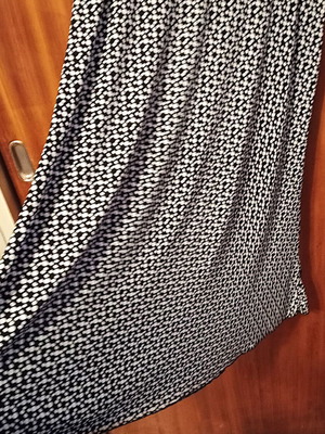 Volume One midi floral skirt, black and white, A-line