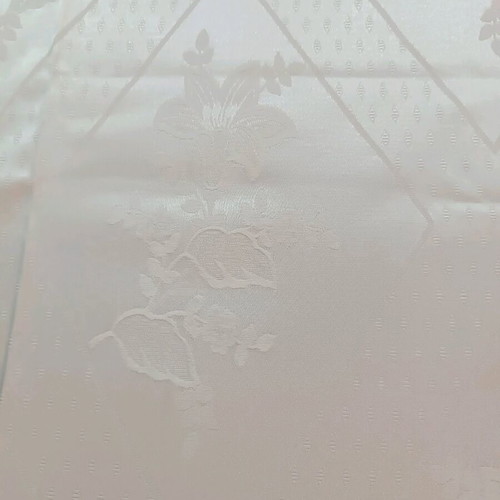 Vintage satin white embossed double blanket like new 260x260