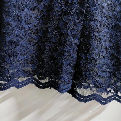 Luxury lace cardigan, for bulky, 3XL, size 58, length 85cm, dark blue, long sleeve