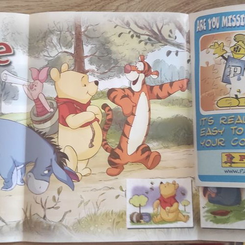 Panini album Winnie the Pooh used with poster and fabric stickers