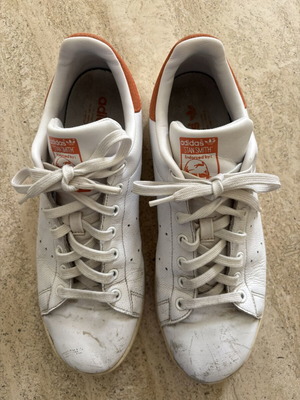 Adidas Stan Smith sneakers, white and orange, size 44