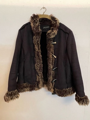 Panofori jacket used with fur trim, black, size XL