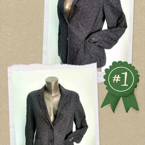 Gant lace blazer with lining like new, petrol blue