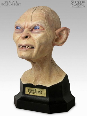 Weta Gollum Bust 3/4 Lord of the Rings used, good condition