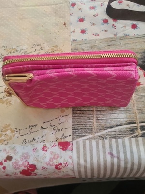 Wallet and crossbody bag women's pink new with phone holder