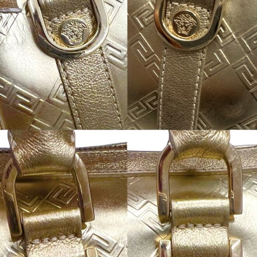 Versace Mirroring Gold Boston Bag
