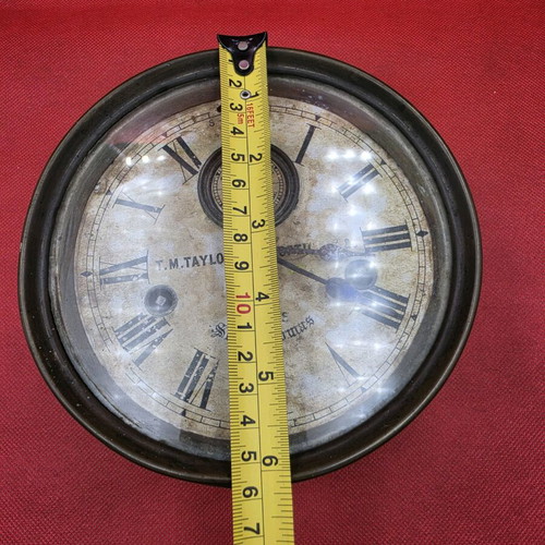 Antique nautical ship clock T.M. Taylor Cowes used with Seth Thomas mechanism
