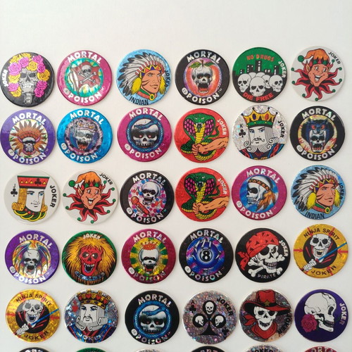 Vintage Joker pogs used, set of 47 from the '90s