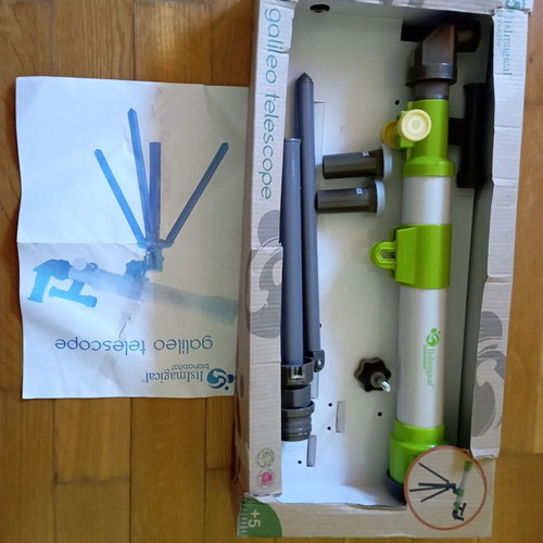 Galileo children's telescope by ItsImagical used with two lenses