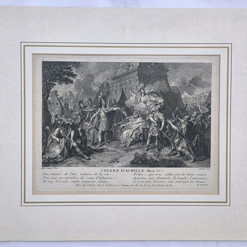 The Wrath of Achilles copper engraving used 1700-1749