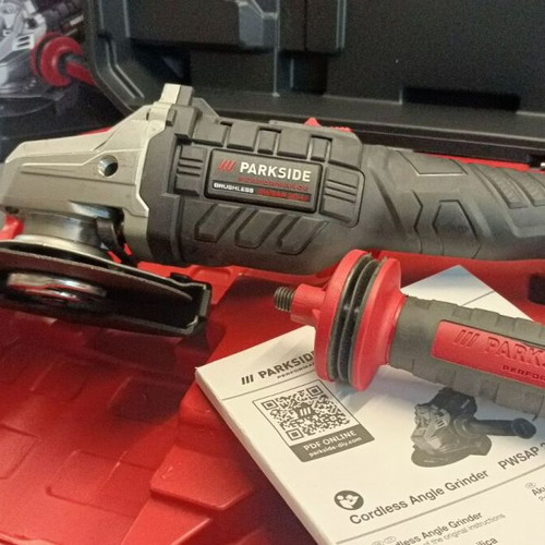Parkside 20V Cordless Angle Grinder, brushless motor