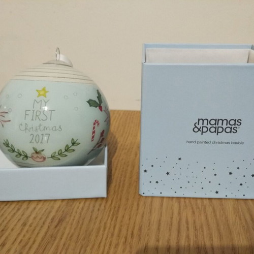 Mamas and Papas My First Christmas 2017 Christmas Bauble new