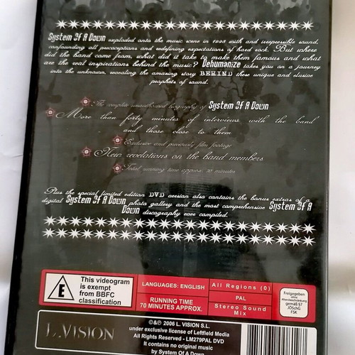 System of a Down Dehumanized DVD like new, metal