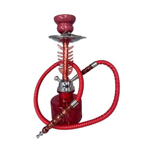 Hookah red 29cm new with single hose