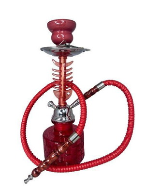 Hookah red 29cm new with single hose