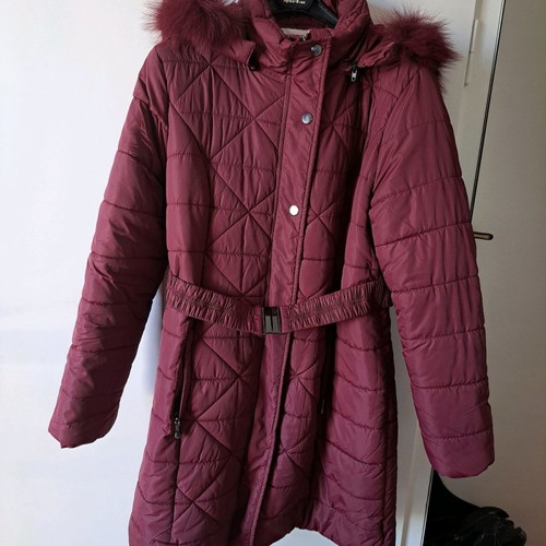 Long jacket used with hood red, size L