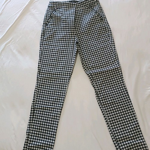 Zara pants black and white, slim fit, like new