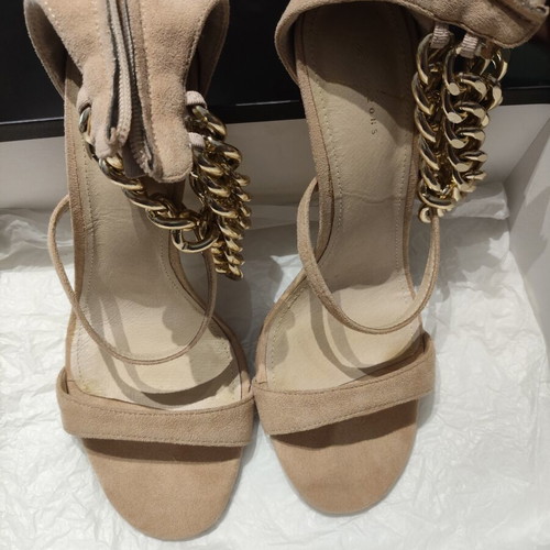 Glamazons leather sandals, beige, size 38