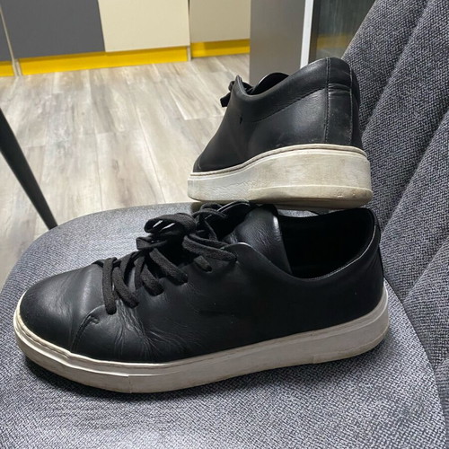 Crime leather men's sneakers used, size 43, black