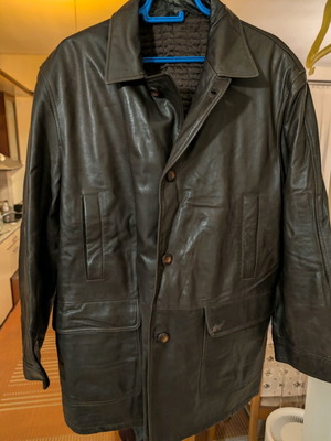 Leather Genuine Italian Jacket L used Vera Pelle