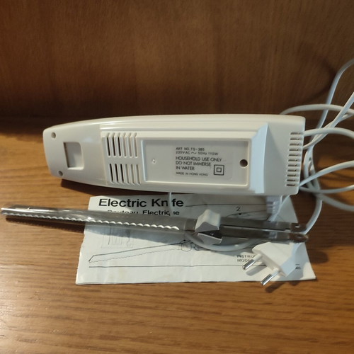 Vintage electric kitchen knife used, double blades, 1990s