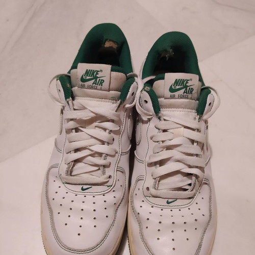 Nike Air Force 1 used, green and white, size 42