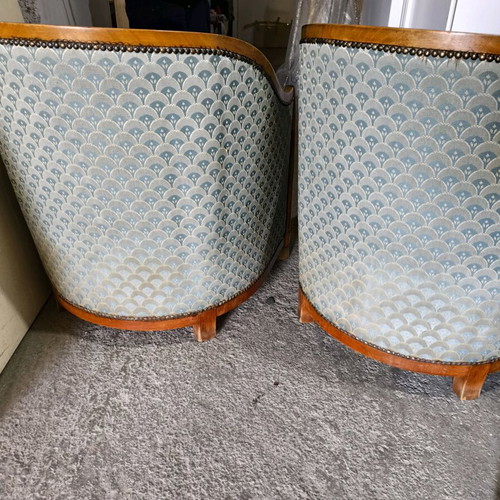 Vintage armchair set used, two pieces