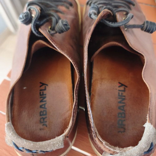 UrbanFly casual leather shoes size 44, brown vintage