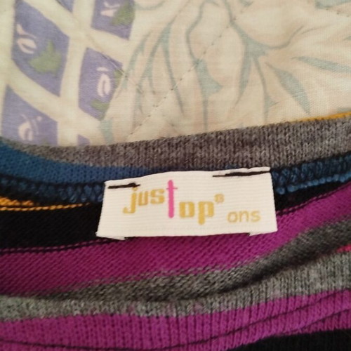 JusTop knitted spring blouse used, multicolor, size S