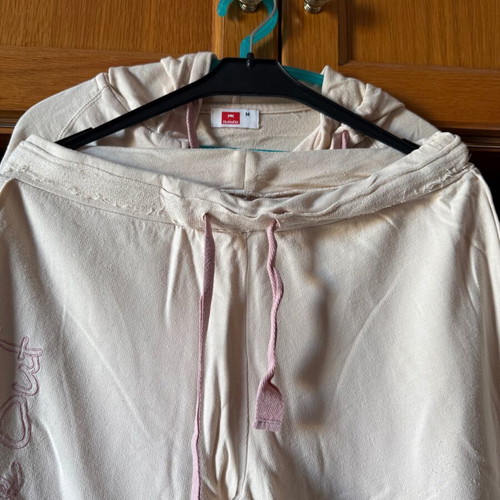 Beige tracksuit set with pink cord new, size medium