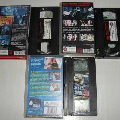 3xVHS-Video tapes used with English subtitles Martial Arts