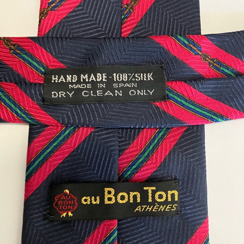 Greek tie au Bon Ton Athens like new, handmade, 100% silk