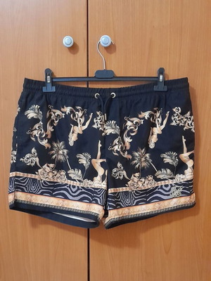 Sik Silk Swimming Lord men's swim shorts XXL like new black and gold baroque