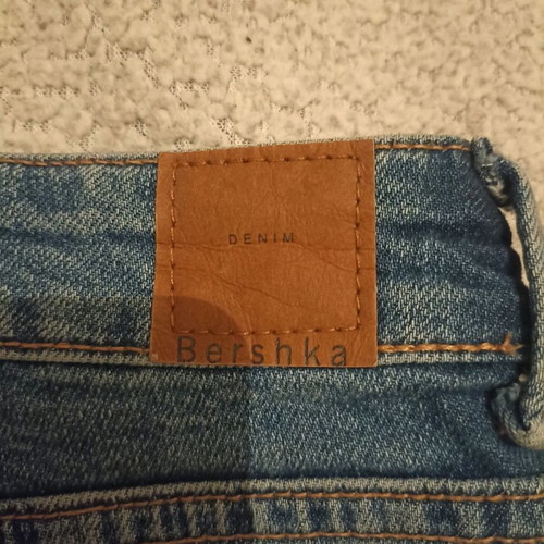 Bershka denim shorts used, size 34, blue