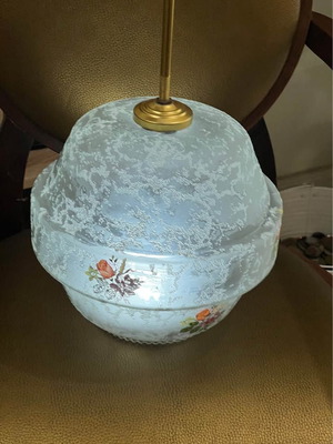 Vintage glass single pendant ceiling light used