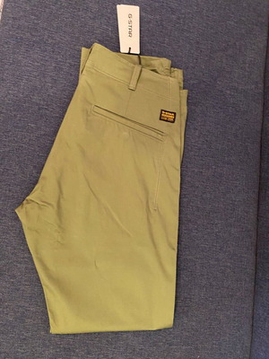 G-Star Raw Chino Straight Pants No 31 length 32 new green