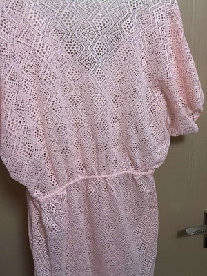 Mesh beach dress like new, pink