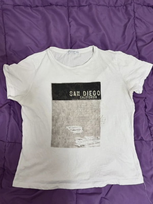 Stradivarius short-sleeve t-shirt white size M like new