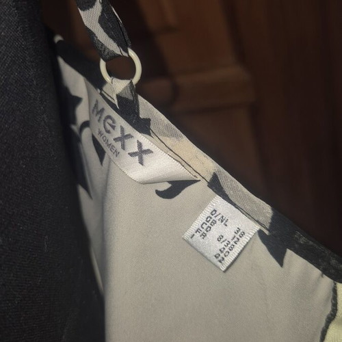 Mexx mini dress used, black and beige, size M