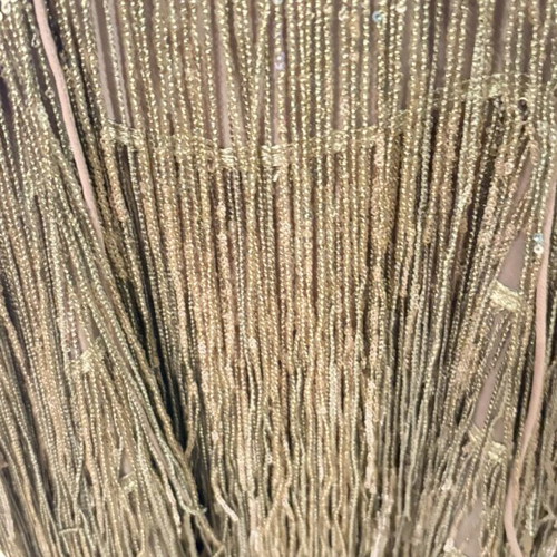 Dress dark green with fringes and sequins XS new by Zara