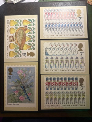 Royal Mail PHQ Cards collection new, 5 collectible stamps