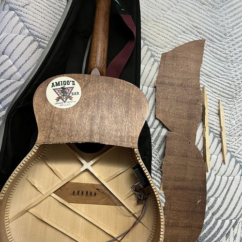 Sigma GME electroacoustic guitar used for repair or parts with Stagg case