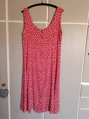 Cotton dress used, summer style, red, size L