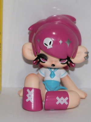 Anime figure doll gothic emo punk girl with pink hair like new