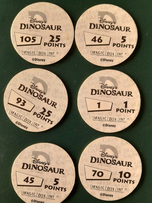 Ταπες dinosaur Disney μεταχειρισμένες, σετ 6 τεμαχίων