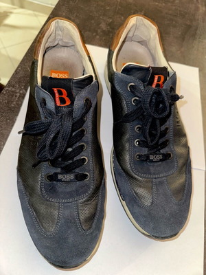 Παπούτσια Boss μεταχειρισμένα καστόρι σκούρο μπλε μέγεθος 44