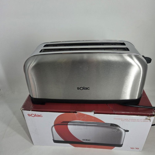 Solac Yé-Yé Toaster 1400 W with 6 Browning Levels and Extra Long Slots