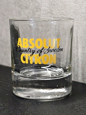 Absolut Citron 50ml shot glass used, collectible